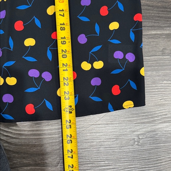 NEW ModCloth Cherry Print Bow Top Size Large Retro NWT - Picture 11 of 11